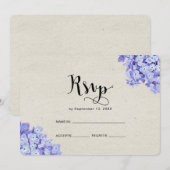  rustieke bloemenbruiloft RSVP Kaart (Voorkant / Achterkant)