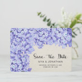  rustieke bloemenbruiloft Save the Date (Staand voorkant)