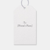 Rustieke bloemenbruiloft, sepia. cadeaulabel (Achterkant)