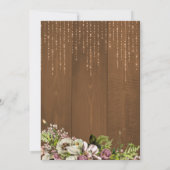 Rustieke bloemenchic schuur hout herfst verlovings kaart (Achterkant)