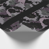 Rustieke bloemencollage gestreept patroon cadeaupapier (Hoek)