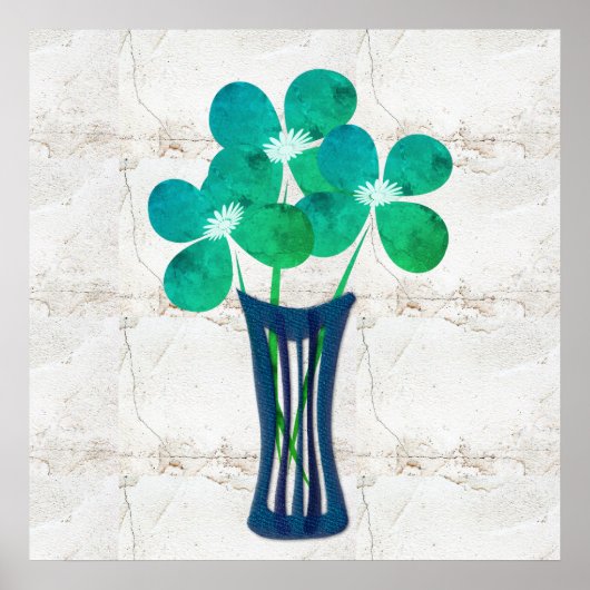 rustieke bloemencollage poster (Voorkant)