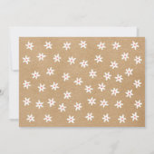 Rustieke bloemendoop, doopfeest foto bedankkaart (Achterkant)