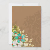 rustieke bloemeneiffeltoren Quinceanera Kaart (Achterkant)