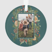 Rustieke bloemenfoto ornament (achterkant)