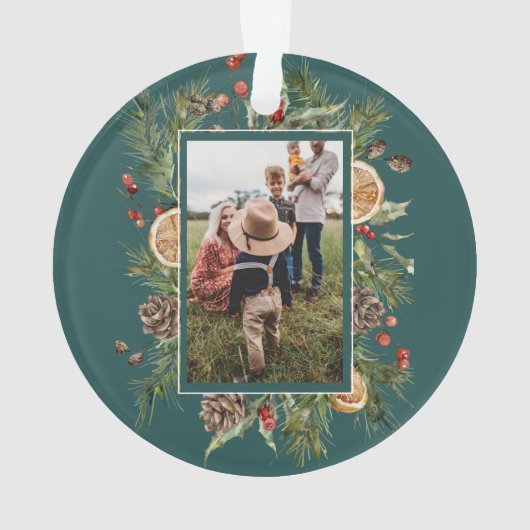 Rustieke bloemenfoto ornament (achterkant)