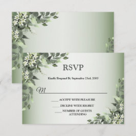 Rustieke bloemengebouwen Eucalyptusbladeren RSVP Kaartje