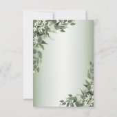 Rustieke bloemengebouwen Eucalyptusbladeren Save The Date (Achterkant)
