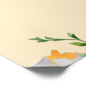 Rustieke bloemengewei Boho-bruiloft Poster (Hoek)