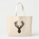 Rustieke bloemengeweiherten Jumbo-tas Grote Tote Bag (Voorkant)