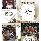 Rustieke Bloemengrens Bruiloft Namen Retouradres Zelfinktende Stempel