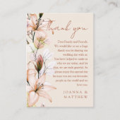Rustieke bloemenherfst herfst bruiloft dank u plaatskaartje (Voorkant)