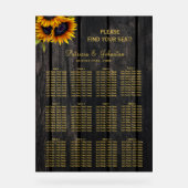 Rustieke bloemenhouten bruiloft acryl zitkaart acryl bord (Voorkant)