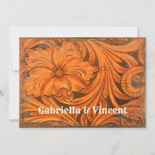 Rustieke bloemenkoppels Westerne bruiloft douche Kaart (Voorkant)