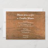 Rustieke bloemenkoppels Westerne bruiloft douche Kaart (Achterkant)