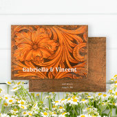 Rustieke bloemenkoppels Westerne bruiloft douche Kaart