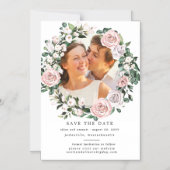 Rustieke bloemenkrans Bewaar de datum Magnetische  Magnetische Uitnodiging (Voorkant)