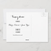 Rustieke bloemenkrans Quebec Bewaar de datum Feestdagenkaart (Achterkant)