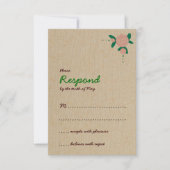 Rustieke bloemenkrans reactie RSVP kaartje (Voorkant)