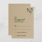 Rustieke bloemenkrans reactie RSVP kaartje (Voorkant / Achterkant)