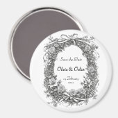 Rustieke Bloemenkrans, Save the Date Magneet (Voorkant / Achterkant)