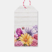 Rustieke Bloemenlaarzen Country Boerderij Bruiloft Cadeaulabel (Achterkant)