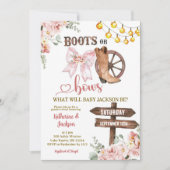 Rustieke bloemenlaarzen of strikken Geslacht onthu Kaart (Voorkant)