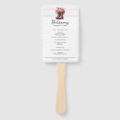 Rustieke Bloemenlaarzen & Schuur Houten Huwelijksp Handwaaier (Voorkant)