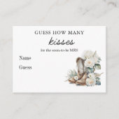 Rustieke Bloemenlaarzen Vrijgezellenfeest bruiloft Informatiekaartje (Voorkant)