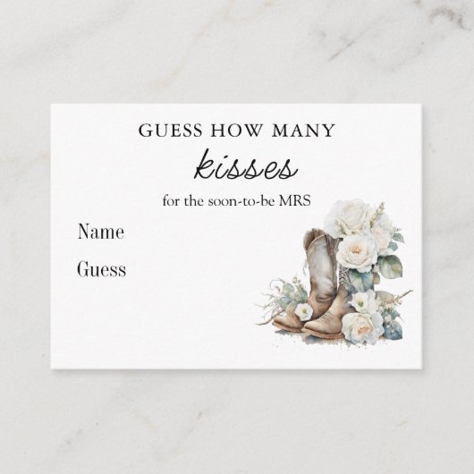 Rustieke Bloemenlaarzen Vrijgezellenfeest bruiloft Informatiekaartje (Voorkant)