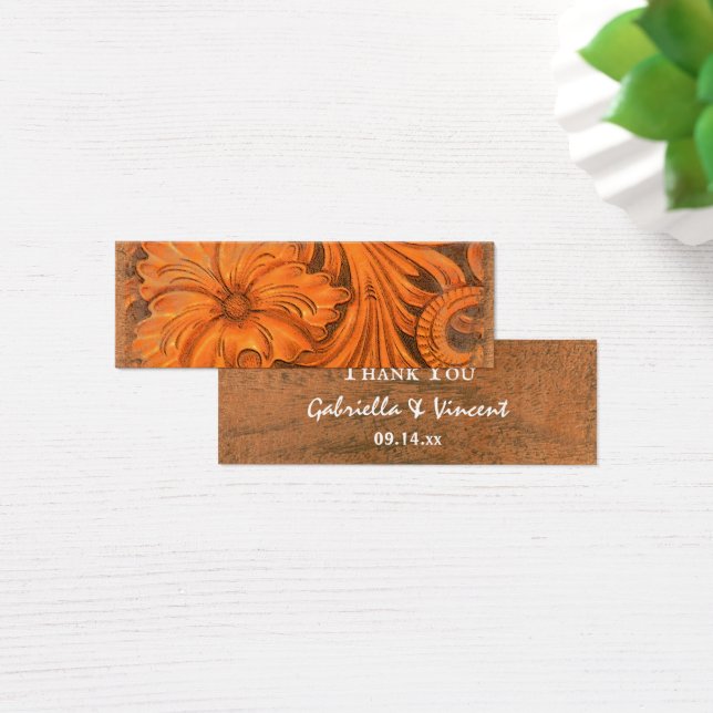 Rustieke bloemenland Westerne bruiloft gunst Label Mini Visitekaartjes (Bureau)