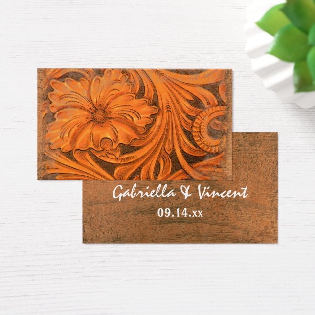 Rustieke bloemenland Westerne bruiloft gunst Label Visitekaartjes (Bureau)