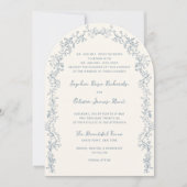 Rustieke  Bloemenlijn Art Arch Wedding Kaart (Voorkant)