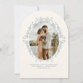 Rustieke Bloemenlijn Art Arch Wedding Kaart (Achterkant)