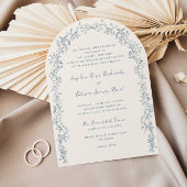 Rustieke  Bloemenlijn Art Arch Wedding Kaart