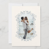 Rustieke  Bloemenlijn Art Bruiloft Save The Date (Achterkant)