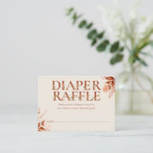 Rustieke Bloemenluier Raffle Herfst Baby shower Informatiekaartje (Staand voorkant)