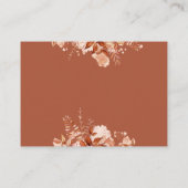 Rustieke Bloemenluier Raffle Herfst Baby shower Informatiekaartje (Achterkant)