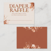 Rustieke Bloemenluier Raffle Herfst Baby shower Informatiekaartje (Voorkant / Achterkant)