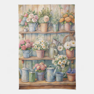 Rustieke Bloemenmarkt – Cottagecore Theedoek