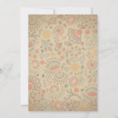  rustieke bloemenmason jar bruiloft kaart (Achterkant)