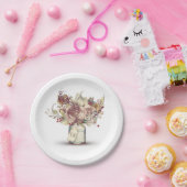  rustieke bloemenmason jar bruiloft papieren bordje (Feest)