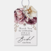 Rustieke bloemenovervloed dank u voor uw gunst cadeaulabel (Voorkant)