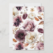 Rustieke bloemenovervloed Romantische Bloemen Kaart (Achterkant)