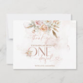 Rustieke bloemenpampa's is ze niet prachtig dank j bedankkaart (Voorkant)