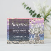 Rustieke bloemenpot met sterfish strand bruiloft r kaart (Staand voorkant)