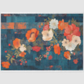 rustieke bloemenquilt decoupage tissuepapier (Voorkant)