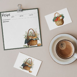 Rustieke Bloemenrecept Kaart | picknickmand