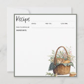 Rustieke Bloemenrecept Kaart |  picknickmand (Voorkant)