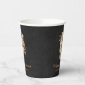 Rustieke Bloemenschedel Halloween Papieren Bekers (Links)